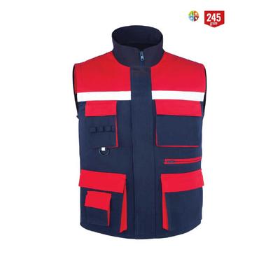 Myform 09137 Yelek Multi Lacivert/Kırmızı