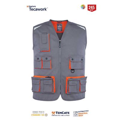 Myform 09139 Yelek Camper Gri/Turuncu