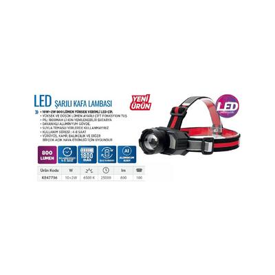 Klaus Ke47736 Şarjlı Led Kafa Lambası